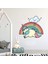 Gökkuşağı Kayan Unicorn Ve Bulutlar Dekoratif Çocuk Odası Duvar Sticker 1