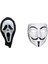 Limitless Trade 2 Adet Karnaval Parti Maskesi V For Vandetta ve Çığlık Maskesi 1