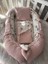 Pudra Wafle Pike Kumaş Ceylan Tasarım Ponponlu 3'lü Babynest Set 2