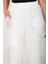 Ekru Beli Lastikli Büyük Cepli Pantolon 25585 3