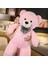 Papyonlu Sevimli Peluş Ayı 130 cm Pembe Ayıcık 1