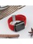 Apple Watch Uyumlu Series SE/10/9/8/7/6/5/4/3 42mm-41mm-40mm-38mm Ayarlanabilir Klipsli Örgü Kordon, Kırmızı 5