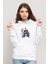 Gta V Jimmy De Santa Baskılı Beyaz Kadın Örme Kapşonlu Sweatshirt Uzun Kol 1