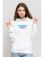 Aerosmith Hard Rock Rock And Roll Baskılı Beyaz Kadın Örme Kapşonlu Sweatshirt Uzun Kol 1