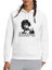 The Doors Solist Baskılı Beyaz Kadın Örme Kapşonlu Sweatshirt Uzun Kol 1