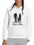Don`t Look They're Mine Baskılı Beyaz Kadın Örme Kapşonlu Sweatshirt Uzun Kol 1