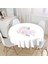 Soluk Çiçek Motifli Modern Baskılı Yuvarlak Masa Örtüsü 140 cm 1