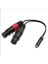 3.5 mm Stereo Dişi-2 Xlr Dişi Kablo 20 cm 1