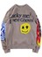 Mad Girls Bej Baskılı Oversize Sweatshirt MG1206 1
