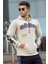Bej Baskılı Erkek Sweatshirt 5312 1