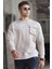 Bej Bisiklet Yaka Sweatshirt 5320 1