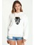 Silhouette Walter White Baskılı Beyaz Kadın Örme Kapşonlu Sweatshirt Uzun Kol 1
