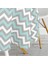 Gri Turkuaz Zigzag Desenli Yuvarlak Masa Örtüsü Yuvarlak Masa Örtüsü - Çap 140 cm 3