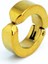 Sarı Gold Çelik Sıkıştırmalı Küpe Deliksiz Kulaklara Kadın Erkek Unisex 2