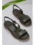 Yeşil Deri Kadın Sandalet K05907021603 1