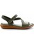 Yeşil Deri Kadın Sandalet K05907021603 2