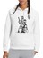 Leon & Mathilda The Professional Sevginin Baskılı Beyaz Kadın Örme Kapşonlu Sweatshirt Uzun Kol 1
