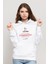 29 Ekim Cumhuriyetin Ilanı Baskılı Beyaz Kadın Örme Kapşonlu Sweatshirt Uzun Kol 1