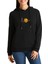 Saturn Uzay Astronot T Shirt Baskılı Siyah Kadın Örme Kapşonlu Sweashirt Uzun Kol 1