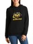 Transformers Bumblebee Music Black Baskılı Siyah Kadın Örme Kapşonlu Sweashirt Uzun Kol 1
