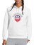 Bike Addict Pedal Baskılı Beyaz Kadın Örme Kapşonlu Sweatshirt Uzun Kol 1