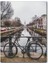 Ahşap Tablo Amsterdam'da Kanal ve Siyah Bisiklet 1