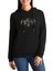 Point Blank Terbaru T Shirt Baskılı Siyah Kadın Örme Kapşonlu Sweashirt Uzun Kol 1