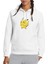 Kızgın Pikachu Pokemon Baskılı Beyaz Kadın Örme Kapşonlu Sweatshirt Uzun Kol 1