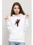 Altered Carbon Hello Unicorn Blood Baskılı Kadın Örme Kapüşonlu Beyaz Sweatshirt Uzun Kol 1