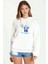 Undertale Sans Skull Baskılı Beyaz Kadın Örme Kapşonlu Sweatshirt Uzun Kol 1