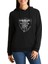 Metallica Heavy Metal Logo Baskılı Siyah Kadın Örme Kapşonlu Sweatshirt Uzun Kol 1