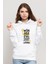 Pubg Winner Winner Baskılı Beyaz Kadın Örme Kapşonlu Sweatshirt Uzun Kol 1