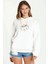 Freeuse Planetas Planet Planeta Rainbow Baskılı Beyaz Kadın Örme Kapşonlu Sweatshirt Uzun Kol 1