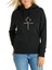 Türk Boyları Eymür Baskılı Siyah Kadın Örme Kapşonlu Sweatshirt Uzun Kol 1