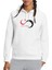 10 Kasım Silüet Turk Bayrağı Baskılı Beyaz Kadın Örme Kapşonlu Sweatshirt Uzun Kol 1