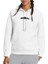T Cetvel Baskılı Beyaz Kadın Örme Kapşonlu Sweatshirt Uzun Kol 1