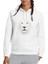 White Lion Baskılı Beyaz Kadın Örme Kapşonlu Sweatshirt Uzun Kol 1