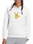 Pokemon Pikachu Baskılı Beyaz Kadın Örme Kapşonlu Sweatshirt Uzun Kol 1
