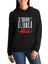 Lucifer Straight Outta Hell Baskılı Siyah Kadın Örme Kapşonlu Sweatshirt Uzun Kol 1