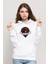 Carmen Sandiego See You Next Crime Baskılı Kadın Örme Kapüşonlu Beyaz Sweatshirt Uzun Kol 1
