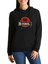Riverdale Jurassic Park Logo Baskılı Siyah Kadın Örme Kapşonlu Sweatshirt Uzun Kol 1