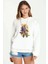 The Last Of Us Part2 Kolaj Baskılı Beyaz Kadın Örme Kapşonlu Sweatshirt Uzun Kol 1