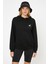 Tail Blue Freez Baskılı Siyah Kadın Örme Kapşonlu Sweatshirt Uzun Kol 1