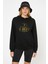 Riverdale La Bonne Nuit Baskılı Siyah Kadın Örme Kapşonlu Sweatshirt Uzun Kol 1
