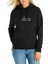 Türk Boyları Alayundlu Baskılı Siyah Kadın Örme Kapşonlu Sweatshirt Uzun Kol 1