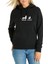 Hakuna Matata Baskılı Siyah Kadın Örme Kapşonlu Sweatshirt Uzun Kol 1