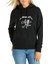 Metallica Skull Baskılı Siyah Kadın Örme Kapşonlu Sweatshirt Uzun Kol 1