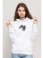 World Of Warcraft Illidan Stormrage Baskılı Beyaz Kadın Örme Kapşonlu Sweatshirt Uzun Kol 1