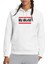 My World Baskılı Beyaz Kadın Örme Kapşonlu Sweatshirt Uzun Kol 1