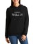 LED Zeppelin Rample On Baskılı Siyah Kadın Örme Kapşonlu Sweatshirt Uzun Kol 1